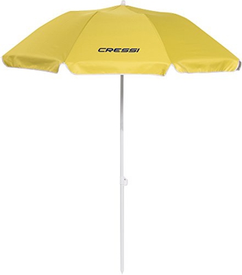 Cressi XVA810110 - Sombrilla Parasol Playa/Terraza/Jardín/Tiempo Libre, con Bolsa, color Amarillo