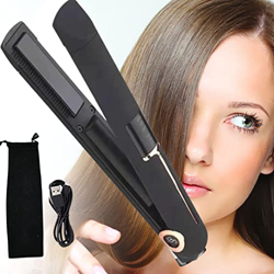 Plancha de pelo portátil, Plancha de pelo pequeña 2 en 1, Plancha de pelo profesional ghd con revestimiento de cerámica, Plancha de pelo para viaje (N características