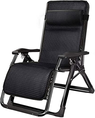 Silla de jardín portátil al aire libre, sillas plegables de cubierta, sillón reclinable reclinable tumbona ajustable para patio al aire libre, camping