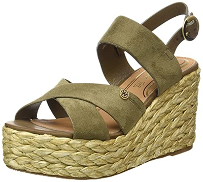 WRANGLER Malaga Batida, Sandalias de Boda Mujer, Military, 38 EU