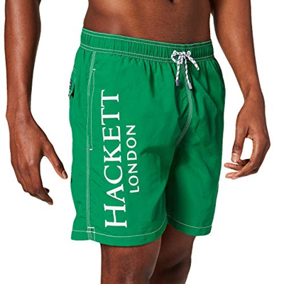 Hackett London Brand Solid Bañador, 646 Verde, L para Hombre
