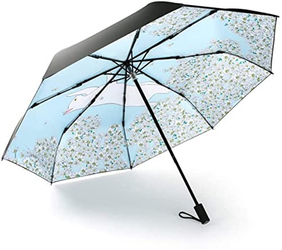 YQLKD Sombrilla para sombrilla, sombrilla de Viaje con 8 Varillas de Fibra de Vidrio Reforzada, a Prueba de Viento, sombrilla para Lluvia y Sol para M
