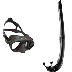 Cressi Calibro Máscara polyvalent para Buceo, apnea Avanzada y submarina Fishing, Unisex Adulto, Negro, Talla única + Corsica EG268550, Tubo Respirado precio