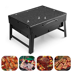 ZOGIN - Parrilla de barbacoa portátil para 3 – 5 personas, tamaño grande (35 x 27 x 20 cm) Barbacoa de carbón para mesa, camping, jardín, barbacoa al  características