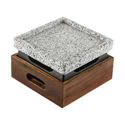 Sartén para Barbacoa de Roca Volcánica, Mini Barbacoas de Escritorio Comerciales, con Diseño de Separación y Fácil de Limpiar, para Cocinar con Protec en oferta