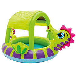 Niktule Piscina hinchable para niños con sombra, patio trasero, piscina hinchable para niños, 188 x 147 x 104 cm, 114 l de agua, patio trasero de jard características