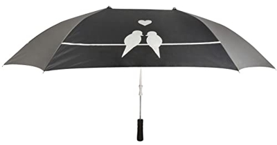 MAISONICA Paraguas Lovers - Pongee, aluminio, fibra de vidrio, hierro, Eva - jardín al aire libre - 73,5 cm