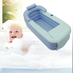 Bañera hinchable con cojín cervical para adultos, plegable, PVC, barca neumática, gruesa, cálida, para niños, piscina hinchable (sin bomba, 160 x 84 x características