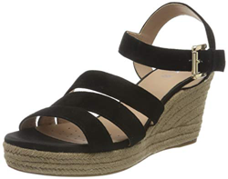 Geox D Soleil C, Sandalias de cuña Mujer, Negro, 36.5 EU precio