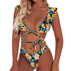 UMIPUBO Mujer Conjunto De Bikini Push Up Ropa De Playa Bikini de Triángulo Bikini Mujer Acolchado Dos Piezas Traje de baño Bañador Bikini Sets (A, M) en oferta