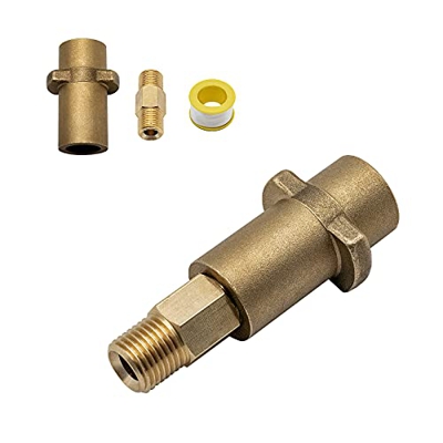 DERASL Adaptador de latón 1/4 y Conector de Pistola de Espuma de plástico, el Adaptador de Pistola de Espuma es Adecuado para la Lavadora de automóvil