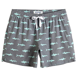 MaaMgic Bañador 5.5" Hombre de Natación Secado Rápido Interior de Malla 4-Way Stretch,Gris Tiburón Verde,M precio