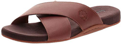Timberland Seaton Bay Cross Strap Slide, Sandalias Hombre, Marrón Rust Leather, 44 EU precio