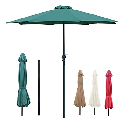 LIGUOYI Sombrilla Jardín 270CM/300CM Sombrilla Terraza Exterior Protector Solar Sombrilla De Mesa De Mercado con ManivelaAltura 240CM con 8 Varillas p