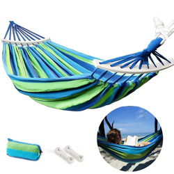 YAGUBLKJ Hamaca de algodón para exteriores, para varias personas, 190 x 80 cm, capacidad de carga de hasta 200 kg, portátil, con bolsa de transporte p precio