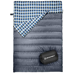 Bessport Saco de Dormir Doble Adulto Acampada Saco de Dormir Ligero y Repelente al Agua para Acampar, Caminar y al Aire Libre en Invierno, otoño, Prim precio