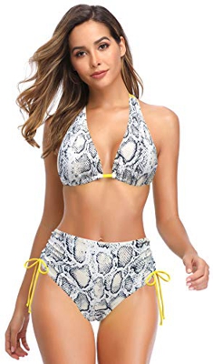 SHEKINI Mujer Trípode Bikini R églable con Cintura De Playa Traje De Baño con Cintura Lateral Alta