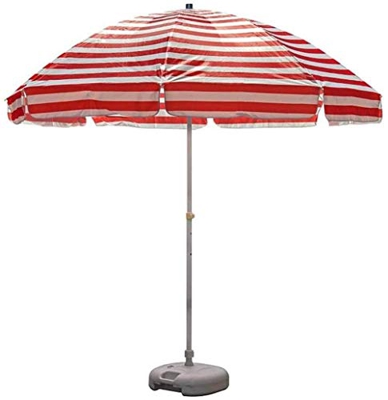 JRZTC Sombrillas de jardín al Aire Libre 8.2ft 270cm Sombrilla de Playa portátil a Rayas, sombrilla de jardín de Tela Oxford con 8 Varillas de Alambre