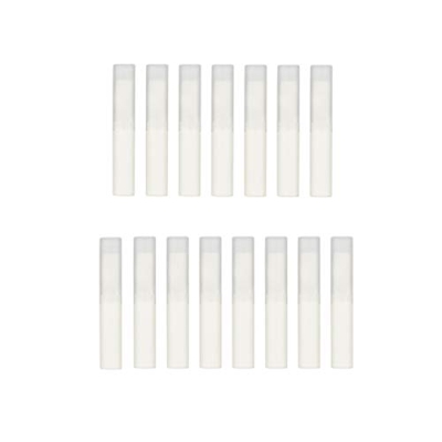 Lurrose - 15 tubos de bálsamo de labios vacíos de 4 g, rellenables de brillo de labios, accesorios para pintalabios caseros, regalos cosméticos