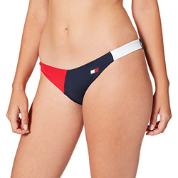 Tommy Hilfiger String Bikini, True Red, Medium para Mujer en oferta