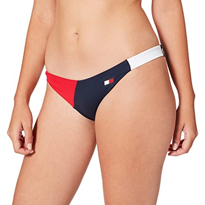 Tommy Hilfiger String Bikini, True Red, Medium para Mujer