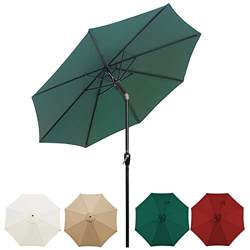 LIGUOYI Parasol Jardín Inclinable De 270 Cm Sombrilla Terraza Exterior con Manivela Proteccion UV Sombrilla Parasol con 8 Varillas Sin Base Outdoor Pa precio