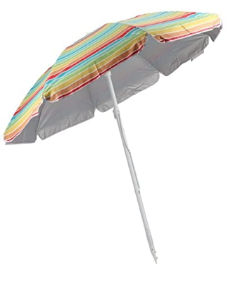 Gerimport Beach parasol Iris 205 x 200 cm aluminio rayas