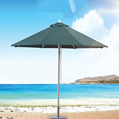 JRZTC Sombrilla de Aluminio para Exteriores de 8 pies/2,5 m, sombrilla de Mercado de jardín, Sistema de elevación de Cuerda de tracción, sombrilla de 