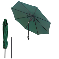 LIGUOYI Sombrilla Terraza Exterior 270 Cm Sombrilla Inclinado con Manivela Sombrilla Jardin Exterior Poliéster Impermeable Proteccion UV Sin Base 8 Co características