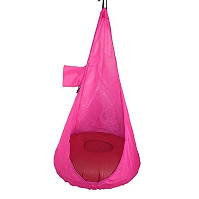 Schildeng Child Durable Hammock Chair para el hogar, Kids Swing Pod cómodo Hängesitz para el Interior y Exterior, Rosa Rojo.