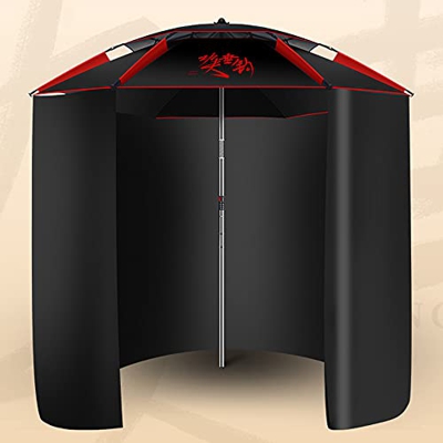 LKP Paraguas De Pesca Grande Sombrilla De Playa Proteccion UV Antiviento Sombrilla De Exterior Plegable para Jardín Pesca Balcón (2m/2.2m/2.4m/2.6m)