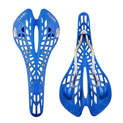 Juanya - Sillín de bicicleta hueco, cómodo, ultraligero, transpirable, cojín de araña, ergonómico, amortiguador para bicicleta de montaña, senderismo, características