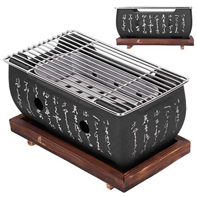 Tenpac Japonés Estufa de Parrilla para Barbacoa, Parrilla de la Barbacoa, Parrilla Yakitori de Carbón Estufa de Barbacoa Portátil Parrilla de Mesacon 