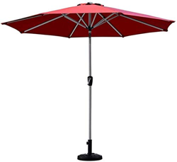 JRZTC Parasoles de jardín al Aire Libre 9 pies / 270 cm Sombrilla de Mesa de Mercado de Patio al Aire Libre con botón de inclinación y manivela, Exter características