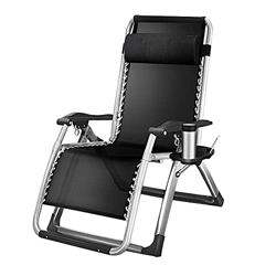 Skipping Sillón Lounge Sillón reclinable de Gravedad Cero, Silla Plegable para el Almuerzo en casa, reposabrazos y reposacabezas de ensanchamiento Aju en oferta