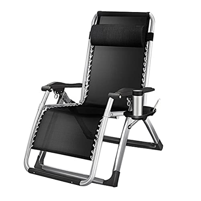 Skipping Sillón Lounge Sillón reclinable de Gravedad Cero, Silla Plegable para el Almuerzo en casa, reposabrazos y reposacabezas de ensanchamiento Aju