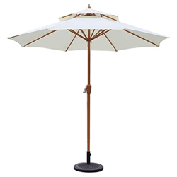 JRZTC Sombrillas de jardín al Aire Libre Sombrillas de 9 pies / 270 cm Sombrilla de Mesa de Patio de jardín con manivela, Refugio Solar UV70 + para te en oferta