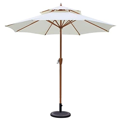 JRZTC Sombrillas de jardín al Aire Libre Sombrillas de 9 pies / 270 cm Sombrilla de Mesa de Patio de jardín con manivela, Refugio Solar UV70 + para te