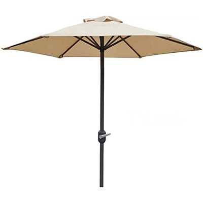 JRZTC Sombrillas de jardín al Aire Libre Sombrillas de jardín de 2 m / 6,5 pies Sombrilla con manivela, Robusta y compacta para Espacios al Aire Libre