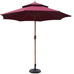JRZTC Sombrillas de jardín al Aire Libre Sombrilla de Mercado al Aire Libre de Servicio Pesado de 9 pies, sombrilla de Mesa Premium con manivela para  características