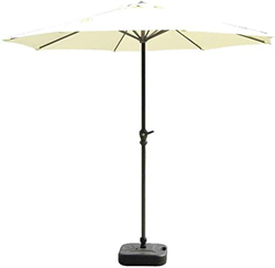 JRZTC Parasoles de jardín al Aire Libre Sombrillas de 9 pies Sombrilla de Patio Beige - Sombrilla de Mercado de Mesa al Aire Libre con manivela y 8 Va precio