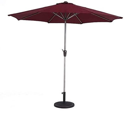 JRZTC Sombrillas de jardín al Aire Libre Sombrillas de 9 pies Mesa de sombrilla de Mercado de Patio con manivela, Refugio Solar portátil para terraza 