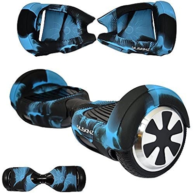 Siliskinz Funda protectora de silicona de 360 grados para 6.5 2 ruedas auto inteligente equilibrio scooter (negro/negro)