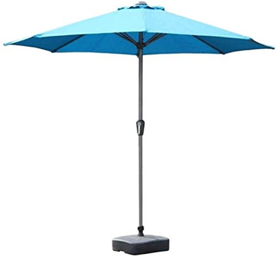 JRZTC Sombrillas para jardín al Aire Libre Sombrillas de 9 pies/2,7 m Sombrilla de Patio Azul - Sombrillas de manivela e inclinación Sombrilla para Ex