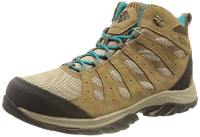 Columbia Redmond III Mid Waterproof, Zapatillas para Caminar Mujer, Nivel del mar Khaki, 40.5 EU