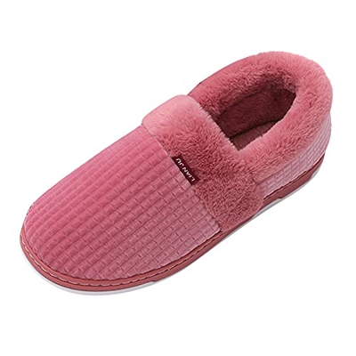 riou Zapatillas Casa Mujer Invierno Felpa Zapatos Memory Foam Slippers Lindo Cómoda y Suaves 2022 Interior/al aire libre