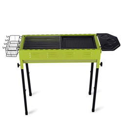 Barbecue Grill con la Herramienta de la Cesta del almacenaje de Picnic Parrilla de la Barbacoa portátil Parrilla Antiadherente Superficie Parrilla de  características