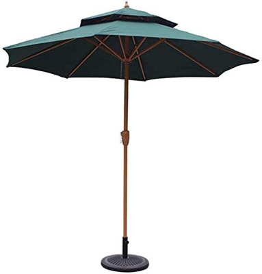 JRZTC Sombrillas de jardín al Aire Libre Sombrillas de 9 pies / 270 cm Sombrilla de Patio de jardín de Doble Parte Superior Protección Solar para terr