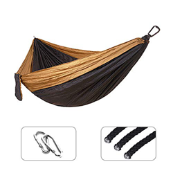 YSSDZYYMXD Una Sola Hamaca Doble Adulto Mochila al Aire Libre Viaje Camping Survival Survival Cama para Dormir El Espesor portátil con 2 Cuerdas 2 Mos características