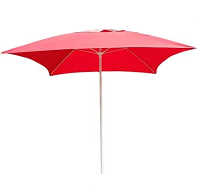 JRZTC Sombrillas para jardín al Aire Libre Sombrillas de 6.6 pies / 2 m Cuadradas Sombrilla de Mesa de jardín para Patio, Patio al Aire Libre, Mercado